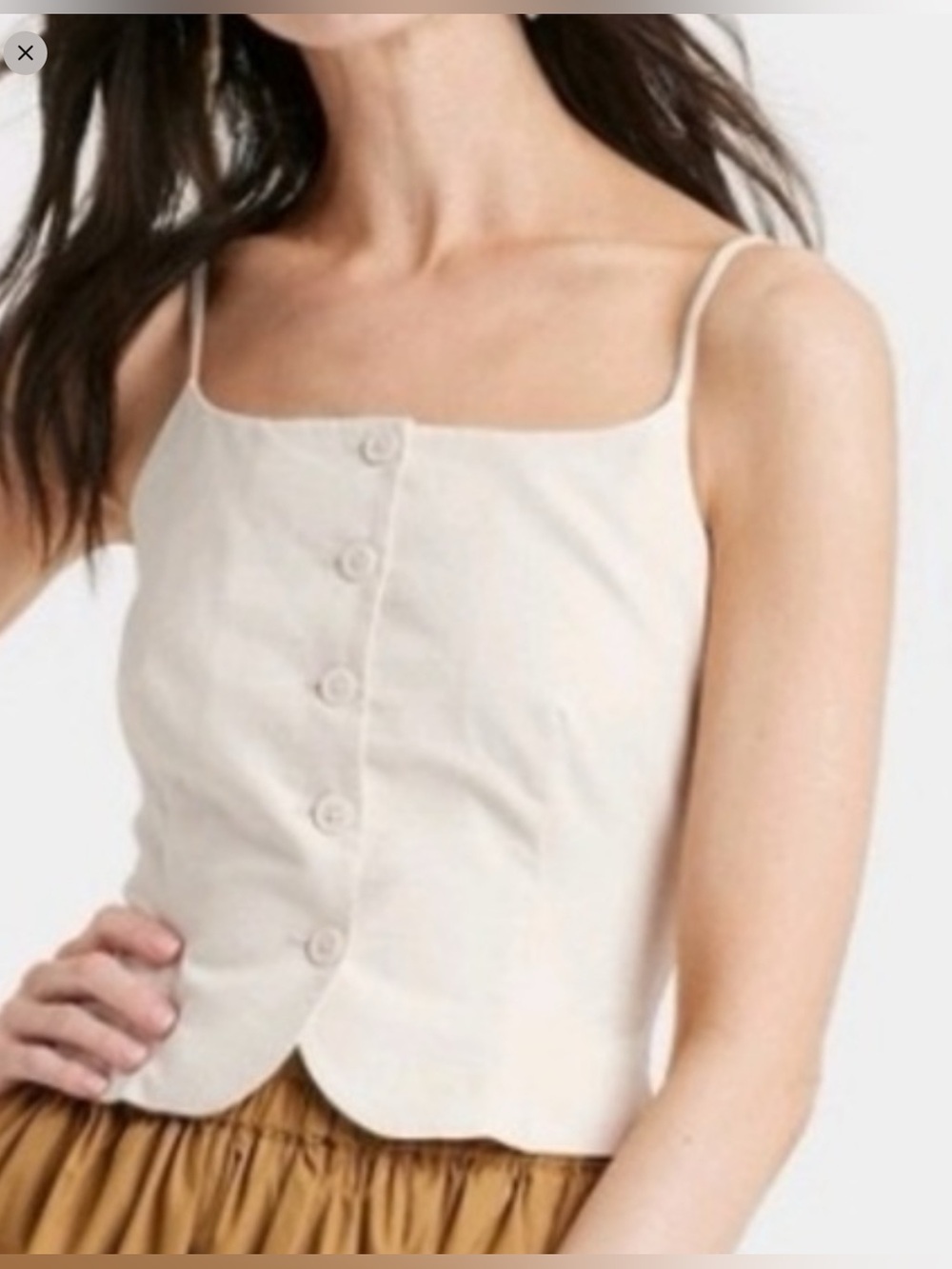 A New Day Linen Cami Top